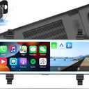 Mirror Dash Cam with Wireless Apple Carplay&Android Auto,11.26" Voice Control Rear View Mirror 1080P Front and Rear View Dual Cameras,FM Transmitter,Night Vision,Parking Assistance, WDR,Loop Recording