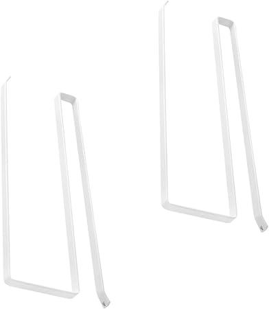 2pcs Under Cabinet Paper Towel Holder Versatile Hanging Rack for Kitchen Bathroom Storage Easy to Install for Paper Scarves Ties and More White Finish