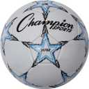 Champion Sports Viper Soccer Ball, Size 5 – Soft Touch TPU Cover, Airlock Bladder – Ages 12 & Up – Blue/ Black/ White