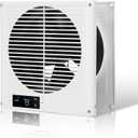 8" Through Wall Fan 305 CFM, Room to Room Air Transfer Fan, Reversible Airflow Design, Programmable Timer, Quietly Circulating Air for Home, Office, Closet, Laundry Room & More