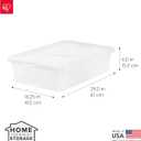 IRIS USA 6-Pack Storage Bins with Lids, 28 Quart, Clear Stackable Containers Box Organize Shoes Closet Shelves Clothes Blankets Towels - BPA-Free Plastic