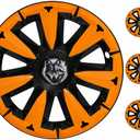PENSUN 19 Inch Wheel Covers Fit for Tesla Model Y Hubcaps with Full Rim Protection, Sport ABS Wheel Covers Compatible with Tesla Model Y Accessories 2019-2024 (Blade Style (Wolf) - Orange)