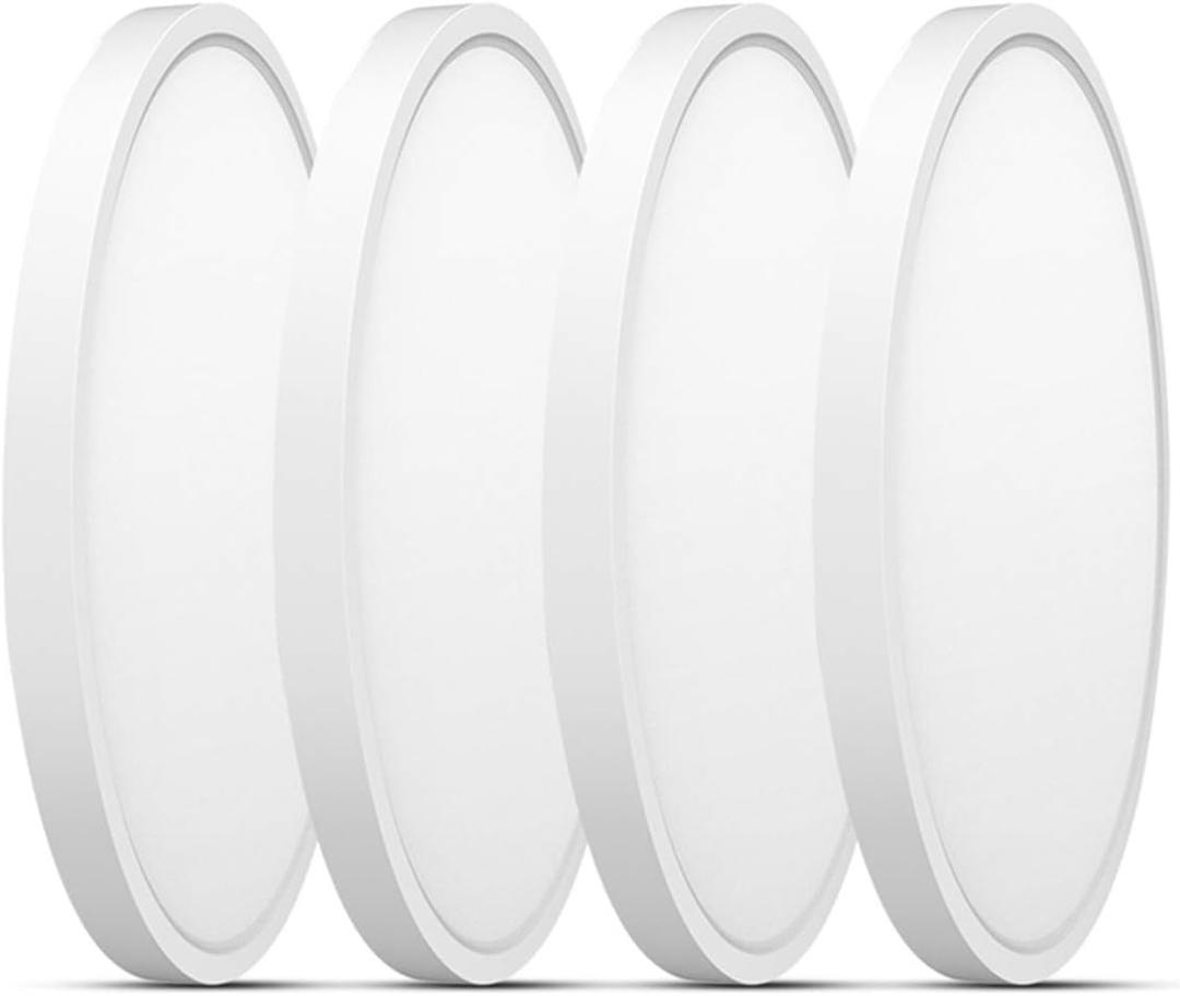 TALOYA Led Flush Mount Ceiling Light, 5000K 12 Inch Daylight White Surface Mounted Lighting Fixture for Bedroom Garage Low Ceilings Areas, ETL Listed Only 2 Pack