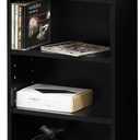 Furinno JAYA DVD Shelf, 8-Tier Tall Narrow CD Rack, Media Shelf with Adjustable Shelves, DVD Storage Cabinets for CD Blueray Game Disc, Easy Assembly, for Living Room, Home Office, Espresso