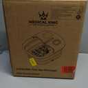 Medical king Foot Spa with Heat and Massage and Jets Includes A Remote Control A Pumice Stone Collapsible Massager with Bubbles and Vibration