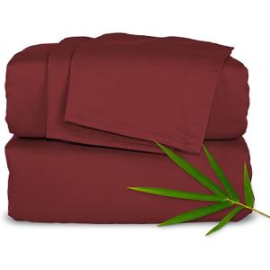 King Size 4 Piece Sheet Set - Comfy Breathable & Cooling Bed Sheets Set - Hotel Luxury Bedding for Women, Men, Kids, Teens, Boys & Girls - Deep Pockets, Ultra-Soft, Wrinkle Free - Oeko-Tex - Burgundy