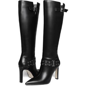 Uacllcau Knee High Boots Women Pointed Toe Tall Boots Sexy Stiletto High Heels Long Boots Fashion Trendy Buckle Dress Boots Slouch Zipper Heeled Boots, 9