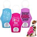 Dog Diapers Sanitary Panties with Adjustable Suspender, 3 Pack Washable Dog Period Diapers, Reusable Doggie Underwear for Puppy in Heat (My Mom is The Best, Medium)
