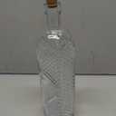 Large Clear Decorative Glass Bottle with Spout and Cork, 32oz, 1 Bottle - Design: Kristal (3in X 11.9in)