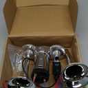 600DB Super Loud Dual Electric Air Horns Kit for Vehicles - With Compressor, Applicable for Cars, SUVs, Trucks, Boats (Silver)