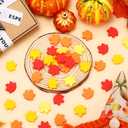 2 x 80pcs Mini Fall Maple Leaf Charms Polymer Clay Ornaments Fall Leaves Table Scatters Autumn Vase Filler for Thanksgiving Decoration Party Favors Arts Craft Supplies