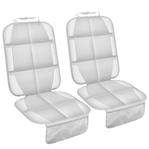 Meolsaek Car Seat Protector for Child Car Seat, Durable 600D Fabric Waterproof Car Seat Cover with Thick Pad Non-Slip BackingNo Imprints (Light Gray-2 pcs)