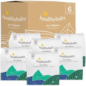 Our Diapers | The First EWG Verified & Microbiome-Friendly Diaper | Size 6 (32+ lbs) 108 Count | 12-Hour Leak Protection | Made with Organic Cotton & Plant-Derived Materials | Totally Chlorine Free