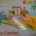 Intex Inflatable Dinosaur Play Center Outdoor Playhouse Inflatable Water Park with Kid Pool Slide, Water Sprayer, Waterfall, and 6 Balls, Multicolor