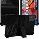 for apolosign ep1095t/ apolomedia ep1095t 11 inch Tablet Case,BOVUGAC Soft Silicone with Capacitive Pen,Heat Dissipation Design,Adjustable Stand,Shockproof,Kids Friendly(Black)