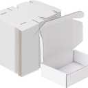 MEBRUDY 7x5x2 Inches Shipping Boxes Pack of 50, Small Corrugated Cardboard Box for Mailing Mailer Packing, White