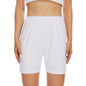 MANCYFIT Bloomers Shorts for Women Pettipants for Under Dresses Flat Edge Culottes Slip Shorts Small