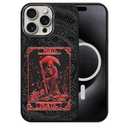 DAIZAG Case for iPhone 14 Pro Max, [Durable Shockproof Protective Magnetic Cover] [Compatible with MagSafe],Death Moon Sun Tarot Card Red