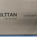 Home Bath Stone Mat 24"x16" (2-Pack) Quick-Dry, Non-Slip Diatomaceous Earth Mat, Stylish & Absorbent, White Straight
