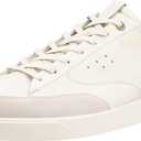 ECCO Men's Street LITE Court Sneaker, Limestone Suede/ Nutmeg Brown, 12-12.5