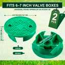 Glooglitter 2 Pcs Sprinkler Valve Round Box Lid Covers ID 5.4 Inch Od 6.5 Inch Universal Irrigation Valve Box Cover for Outdoor Lawn Yard Automatic Sprinkler Irrigation Control Water System (Green)
