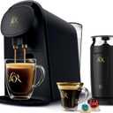 L'OR Barista System Coffee and Espresso Machine Combo with Frother, Matte Black, 2606108