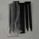 2 Pack Heavy Duty Steel Fence Post Repair Stakes, Fence Post Repair Kit, Fence Post Anchor Kit, Fence Post Anchor Ground Spike for Repairing Tilted Broken Wooden Fence Post, Strong Stable, Black