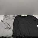 Gihgoew 2 Pack Womens Tops Crewneck Soft Long Sleeve Shirts Fall Clothes Casual Tshirts Basic Tee (X-Large, Black+grey)