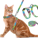 Cat Harness and Leash Set - Escape Proof Adjustable Cat Harness, Comfortable Soft Lightweight, Use Safe & Easy, Walking Travel Kitten Harness
