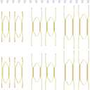 12 Piece Plate Hangers, 6/8/10 Inch Invisible Brass Wall Plate Hangers, Comes with 16 Piece Wall Hooks for Decorative Plates (Gold)