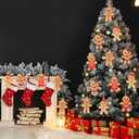 2 x SAFIGLE 12pcs Gingerbread Christmas Decoration for Tree: Cute Gingerbread Chritmas Decorations for Xmas Tree Hanging Decor DIY Craft Party Supplies - Christmas Hanging Decor for Home Kitchen