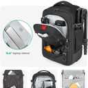 BAGSMART Rolling Camera Bag for DSLRs, Professional Large Camera Backpacks for Travelling Photographers, Photographic Rolling Case & Travel Suitcase, Black
