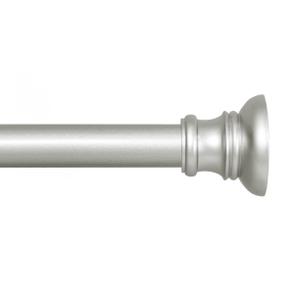 Kenney Nicholas 5/8" Twist & Fit No Tools Adjustable Tension Rod Window Curtain Rod, 28.5", Brushed Nickel