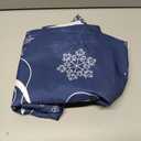 FRAMICS Christmas Tablecloth, Snowflake Table Cloth Waterproof Navy Blue Tablecloths for Dining Kitchen Winter Holiday, Spill-Proof Table Cover for New Year Party Home Decor, Square 55 x 55 Inch, Blue