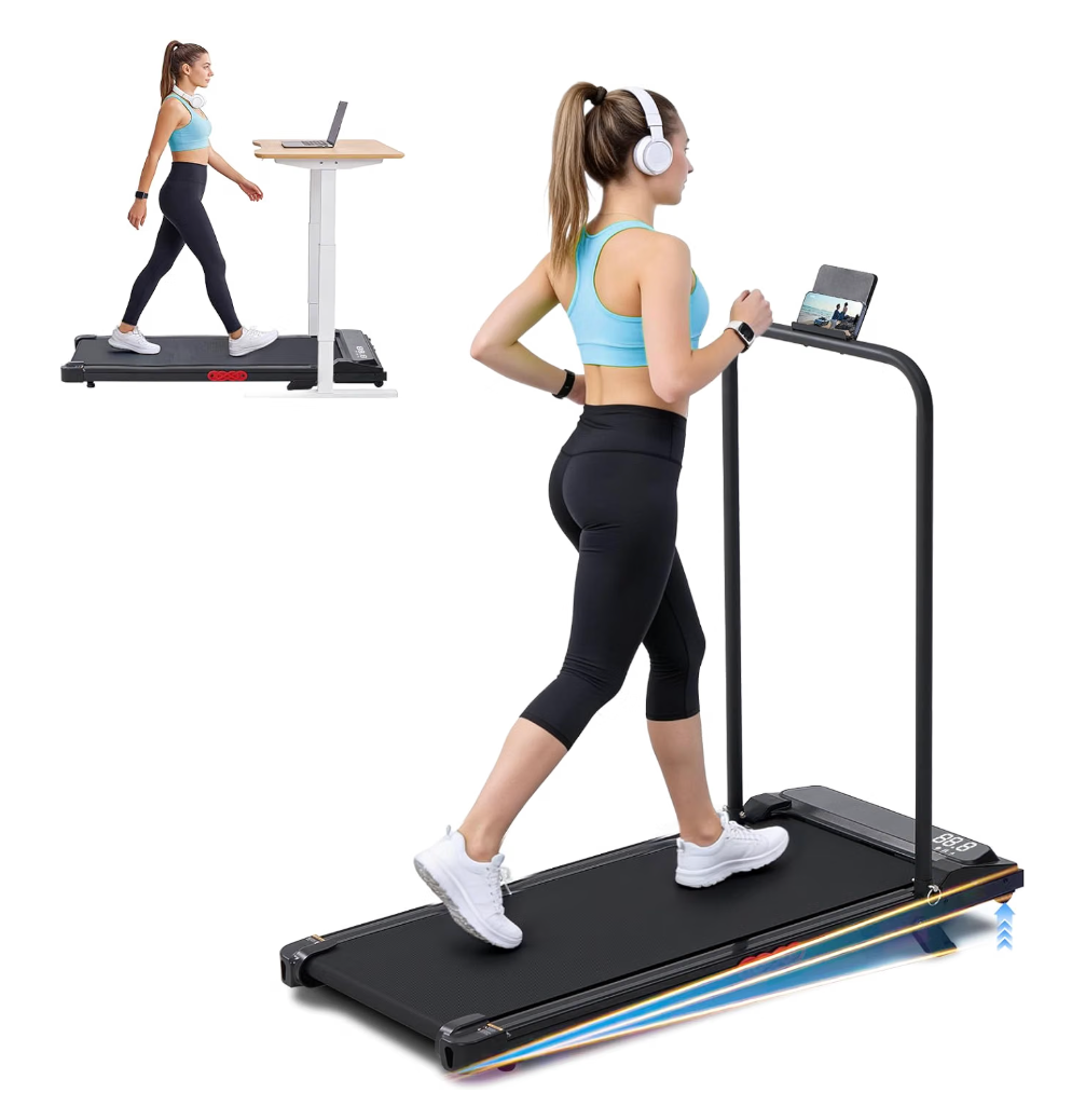Portable Walking Pads Treadmill with Incline Handle Bar for Home
