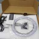 LUXSURE Ring Light Tripod For iPhone With Light, Overhead Camera Mount With Casters, Ring Light With Stand And Phone Holder for Video Recording, Phone Tripod with Light For Live Streaming/Cooking