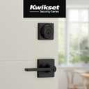 Kwikset Casey Front Door Lock Handle and Deadbolt Set, Matte Black