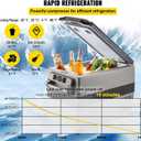 VEVOR 12 Volt Refrigerator, 48 Quart (45L) Fast Cooling Car Fridge, Portable Freezer with App Control (-4~68), 12/24v DC & 110-240v AC for Travel, Truck, Camping and Home Use, Black, 48QT
