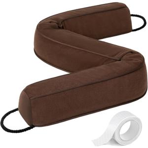 Comfyanno 38 Weighted Under Door Draft Stopper, Fits Front, Bedroom, Interior Door, Easy to Install, Block Cold Air Draft from Bottom Door, 2.2lb, Fits Door Gap up to 3, Brown