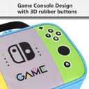 ONTESY Boys Lunch Bag Gamer Switch Insulated Bag Thick Foam Shatterproof Luch Box Easy Clean Leather Mini Cooler for Boys Girls Kids Toddlers Teens Men Women for School Pinic (Teal)