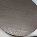 LINSY Round Fluted Nightstand, Mid Century Modern Tall Side Table with Storage, End Table with Sliding Tambour Doors, Adjustable Shelf, Small Wood Bedside Table for Bedroom, Walnut