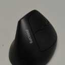 Philips Ergonomic Mouse - Vertical Mouse with 800/1200/1600 Adjustable DPI, 6 Silent Buttons Design for S/M Hands, Auto Power Saving, Light Weight, 2.4GHz Wireless Mouse for Laptop, Desktop, PC-Black