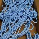 Baby Hangers for Closet 100 Pack Blue Plastic Kids Children's Clothes Hangers Non-Slip (Blue, 100)