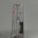 STIROLL Slim Metal Band Compatible with Apple Watch 41mm 40mm 38mm 42mm(Series 11 10) Women, Stylish Thin Stainless Steel Chain Straps for iWatch Bands Series 9 8 7 6 5 4 3 2 1 SE, Silver Gold