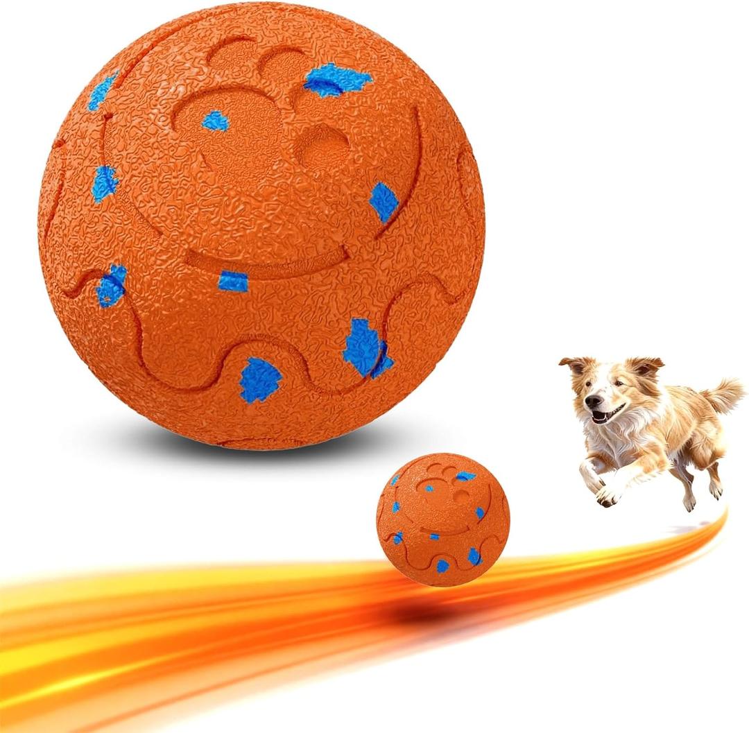 Dog Balls: Interactive Dog Ball, Self-Moving Dog Toy with Auto-Rolling & Bouncing, E-TPU Material, IP54 Waterproof, Motion-Activated (Orange, Large)