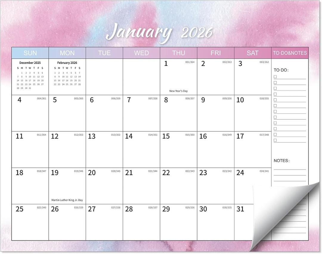 2 x 2026 Calendar -, Magnetic Calendar for Refrigerator Fridge Calendars Runs from January 2026 to June 2027, Colorful Monthly Organizer for Home & Office, 15"x12" (White)