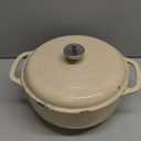 Lodge Essential Enamel Cast Iron Dutch Oven - Perfect for Bread Baking, Braising, Marinating & Slow Cooking - Features Moisture-Sealing Lid & Dual Handles - Kitchen Essentials - 6 Quarts - Sandalwood