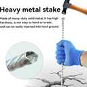 14-Inch Spiral Heavy-Duty Landscape Stakes, 50 Pack Galvanized Metal Landscape Spikes Edging Anchoring for Paver Edging, Weed Barrier, Artificial Turf, Garden Landscape