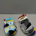 CozyWay Baby & Toddler Socks With Grippers Non Slip Crew Grip Socks for Girls and Boys Soft Comfy Cotton - 12 Pack (3-5T, Black / Yellow Multicolor Error)