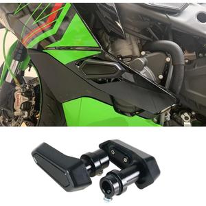Motorcycle Engine Crash Protector Frame Slider Protector for ZX4R zx-4r ZX-4RRSE ZX-25R NINJA-4R（Black）